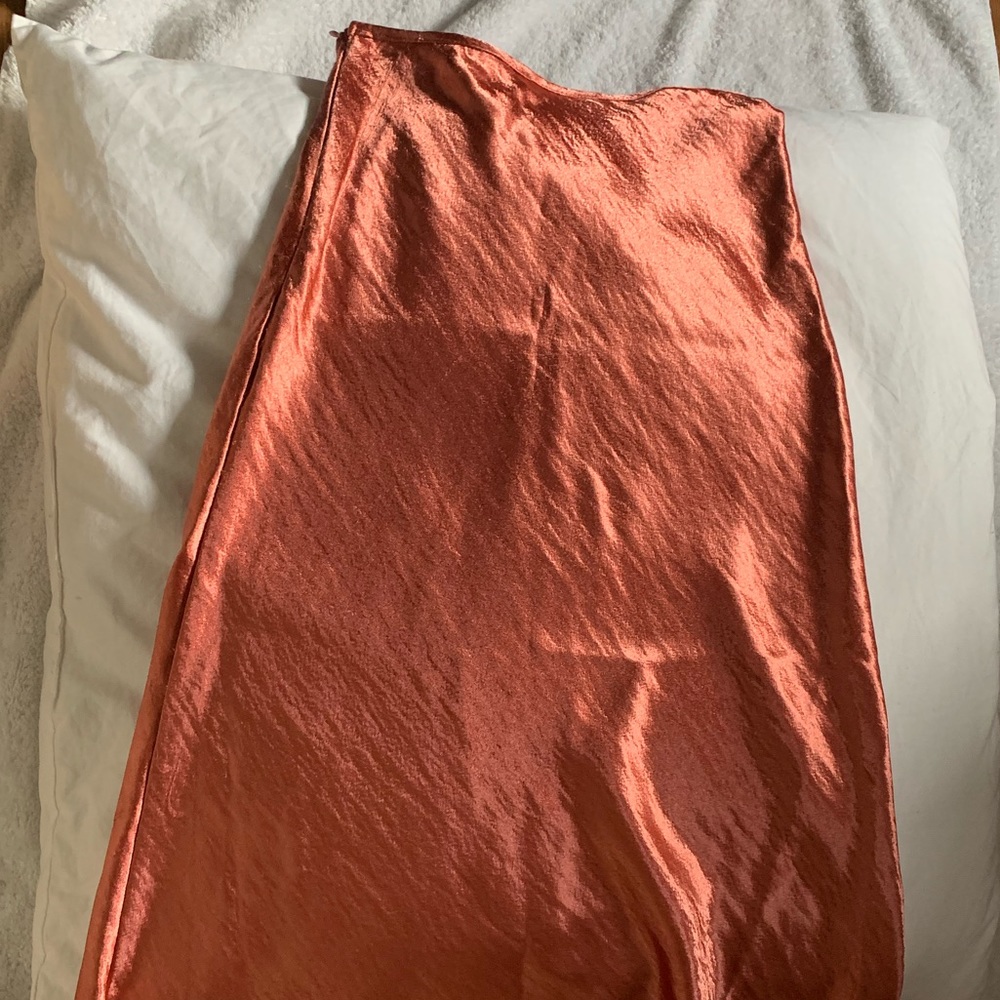 Silky rust skirt